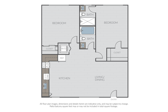 2 Beds • 2 Bath
3D Tour 141 floor plan
